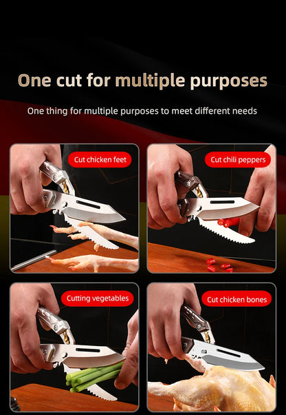 Heavy Duty Poultry Shears - A Must Have Kitchen Shears for Chicken and Meat Cutting