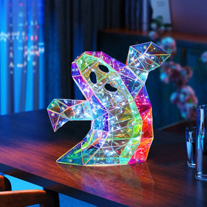 Halloween Iridescent Ghost Decor, Cute Glow LED Lights Holiday Party Decoration S