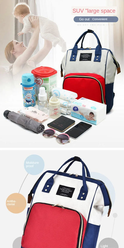 Diaper Bag Backpack, Large Capacity, Multi-function, Waterproof