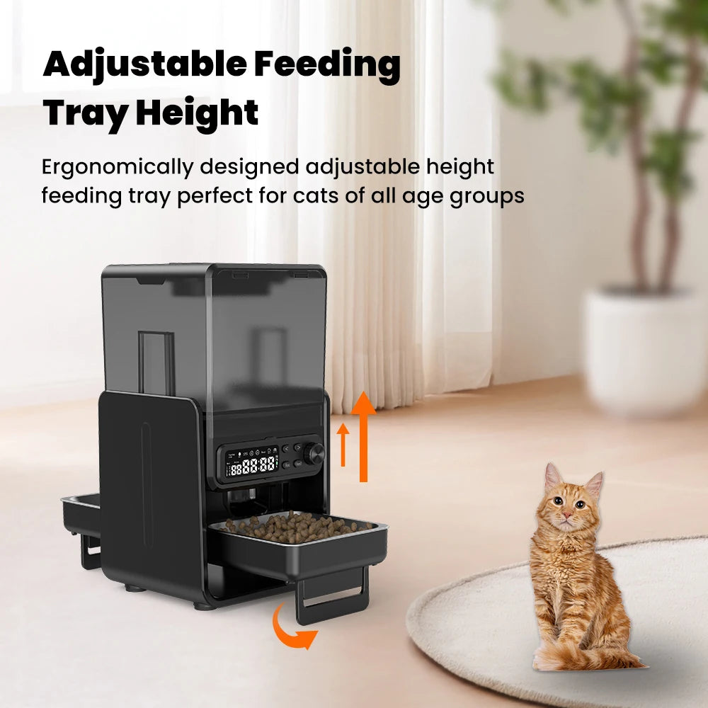 Smart Pet Feeder Automatic for Cats and Dogs - with Timed & Quantitative Feeding, Slow Food Function, Automatic Food Dispenser