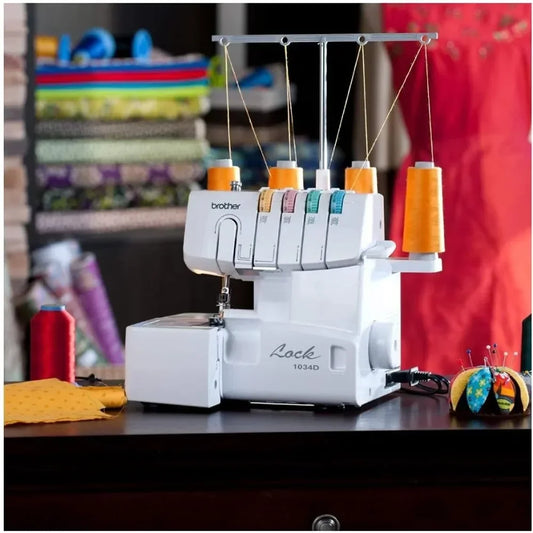 Heavy-Duty Metal Frame Serger Machine, 1,300 Stitches Per Minute, Removeable Trim Trap