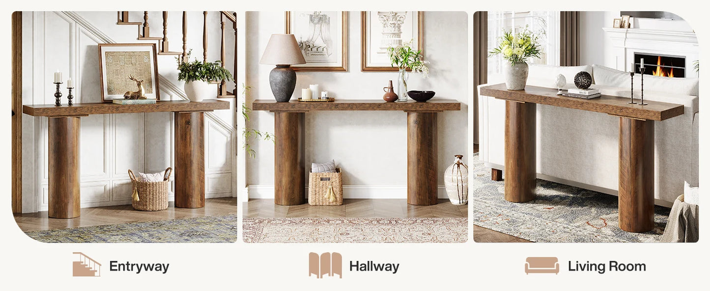 63" Farmhouse Narrow Table