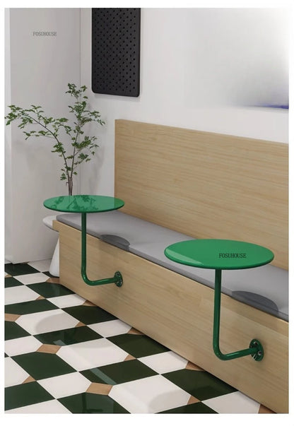 American Wrought Round Iron Dessert Shop Table