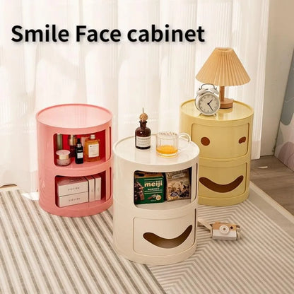 Double Tier Smile Face Storage Side Table