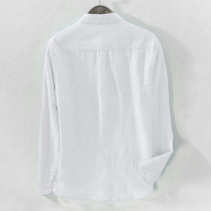 Plus Size Shirts For Men, Baggy, Solid Color, Button Blouse With Pockets