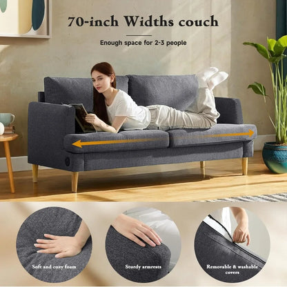 Loveseat with USB Type C Ports