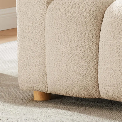 40" Comfy Boucle, Deep Seat and Wide Arms, Upholstered Armchair