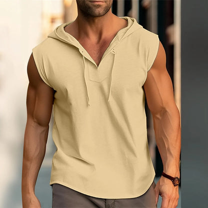 Bodybuilding Muscle Guys Hooded Tank Top Vest