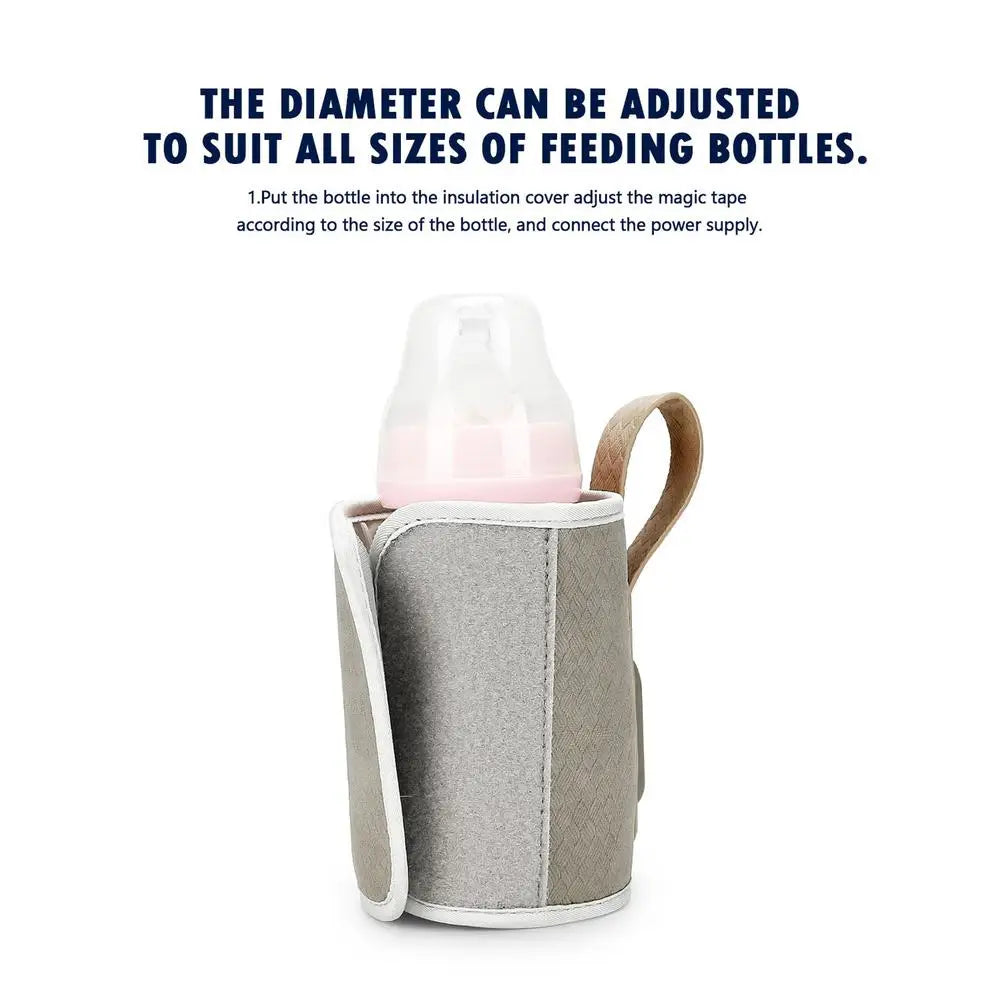 Portable Baby Bottle Warmer Travel Warmer, Cover, USB Heater