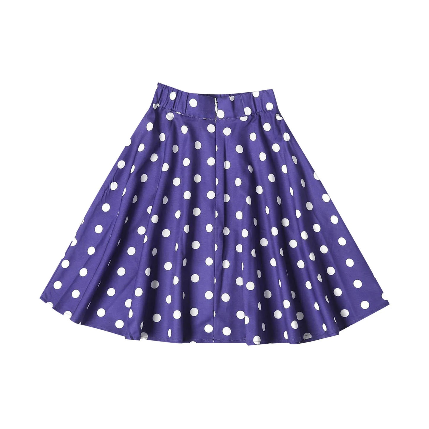Polka Dot Cotton Skirts Clothes, Elastic Waist