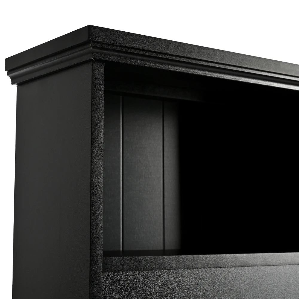 47.2'' Wide Hall Tree with Storage, 5-in-1 Entryway Bench with Shutter-shaped doors, Coat Rack, Cushion and 4 Sturdy Hooks