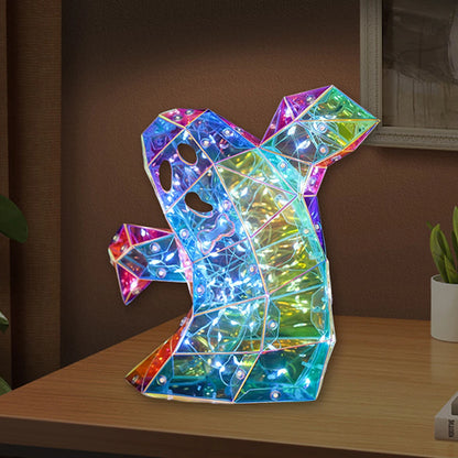 Halloween Iridescent Ghost Decor, Cute Glow LED Lights Holiday Party Decoration S