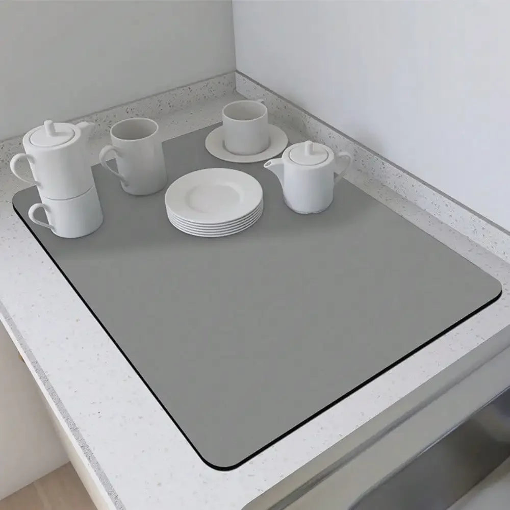 Kitchen countertop  absorbent dishwashing mats