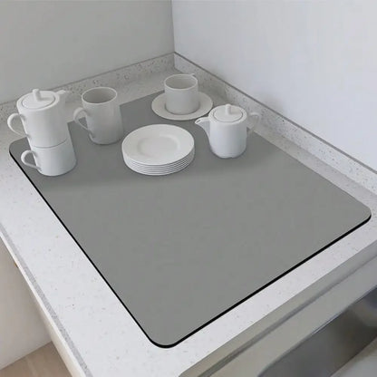 Kitchen countertop  absorbent dishwashing mats