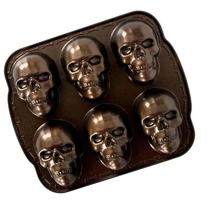 Skull Chocolate Mold Golden Skull Molds For Chocolate 6 Cavities