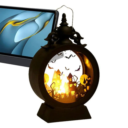 Halloween Lantern, Retro Decor Battery Lantern, Flameless LED Candle