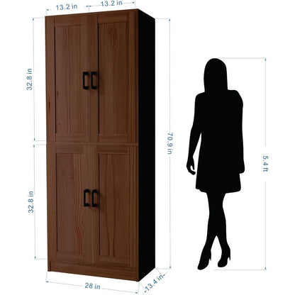 71" Storage Cabinet with Doors