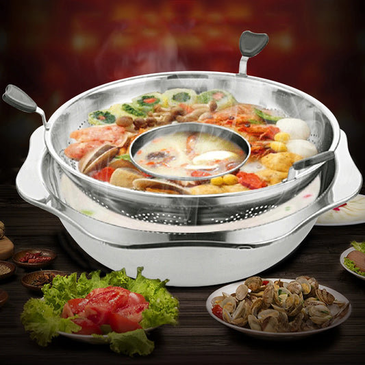 Stainless Steel 1.5mm Thick Double Ear Soup Cooker