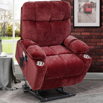Infinite Position Soft Fabric Power Electric Recliner
