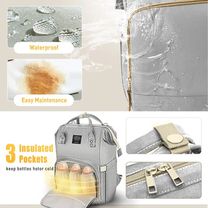 Diaper Bag Mommy Backpack. Large Capacity, Baby Multi-function, Waterproof