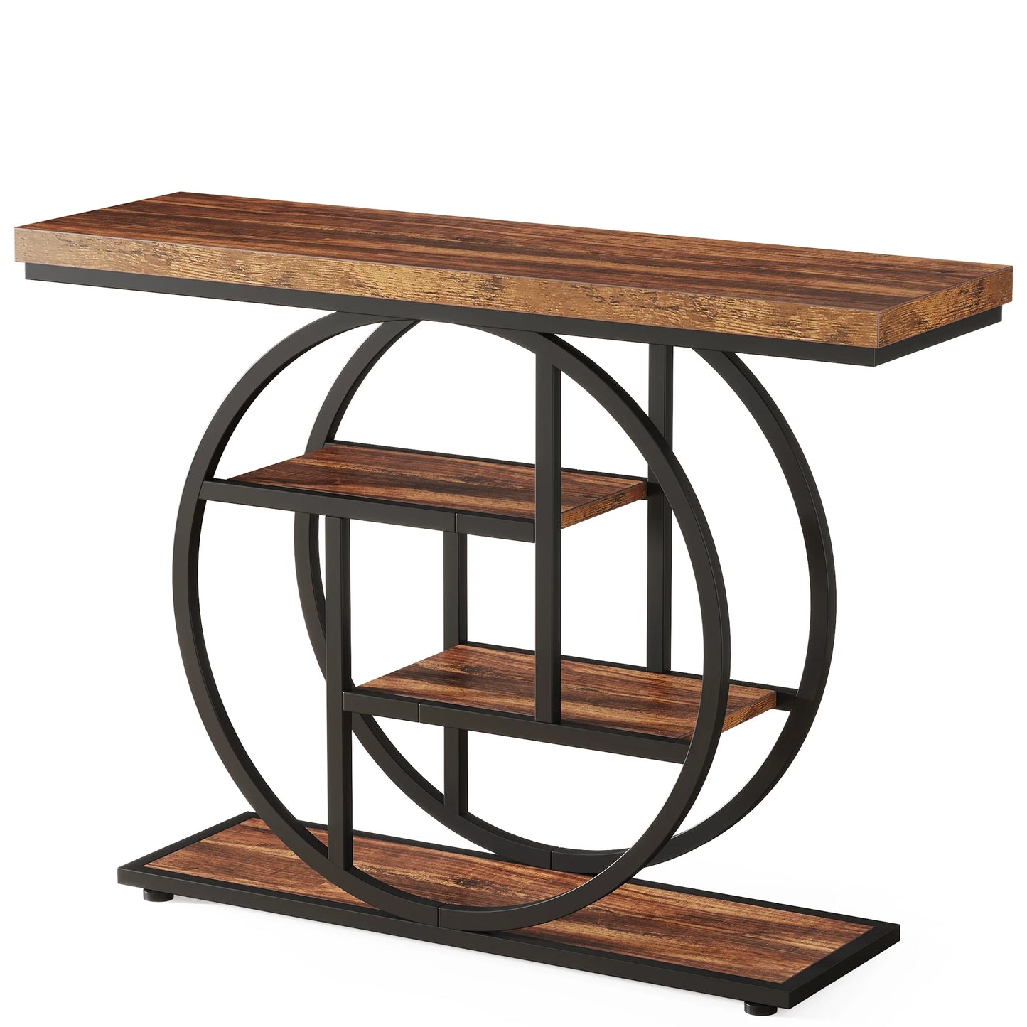 4-Tier Entryway Table, 41.3-Inch Industrial Sofa Table for Living Room, Foyer Hallway Table for Entrance