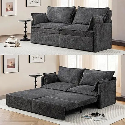 74" King Pull Out Sofa Bed  with USB Charging
