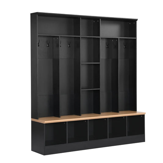 Wide Design Hall Tree with Storage Bench