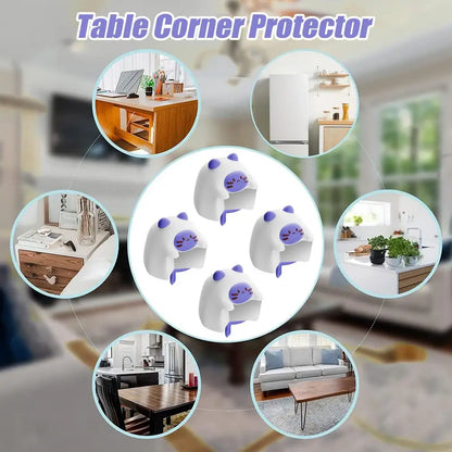 T Shaped Table Corner Protectors Portable 4pcs, Soft Silicone Protection Edge Cover For Furniture