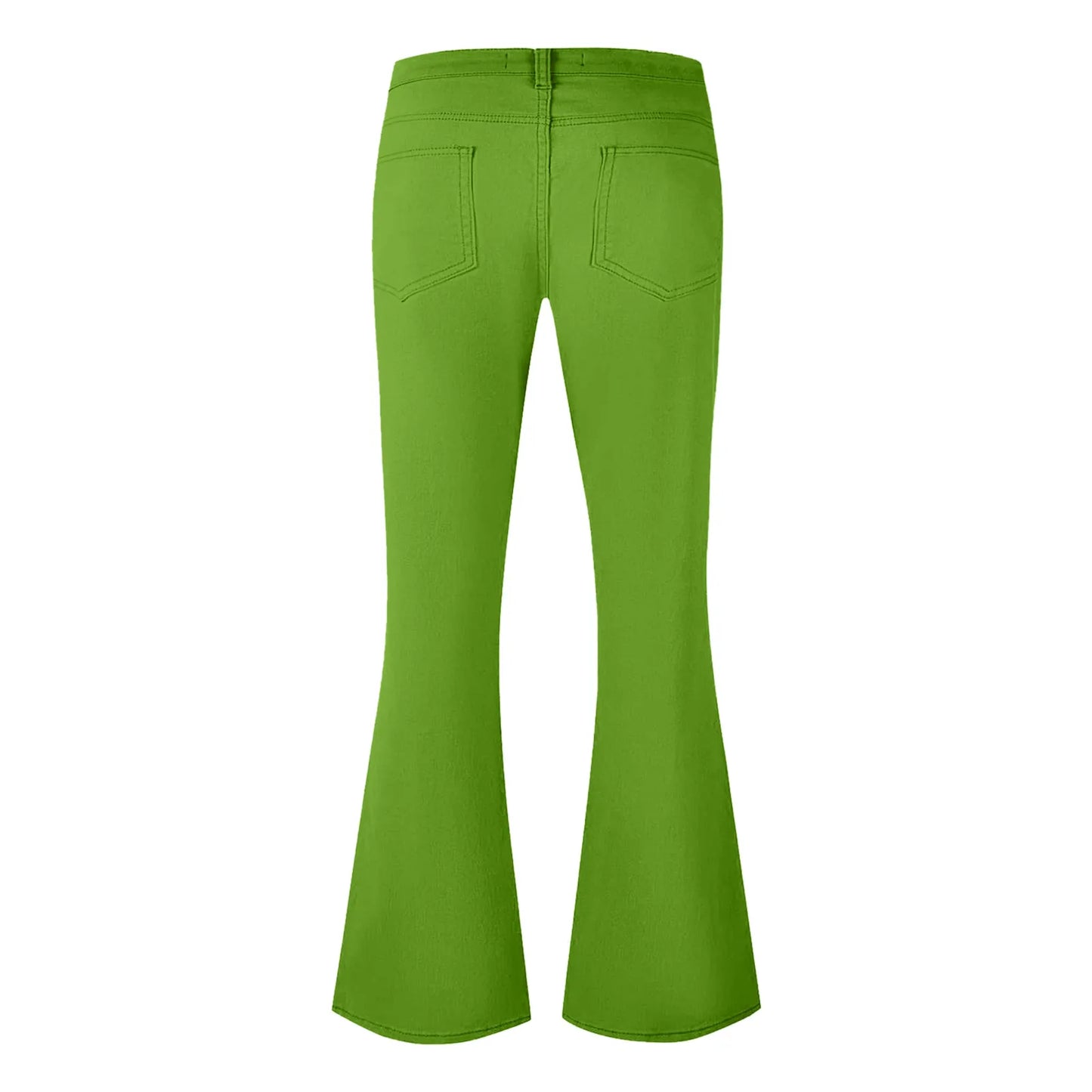 Men's Flare Pants, Solid Color, Daily Simple Classic Trousers, Mopping Bottoms, Disco Flared
