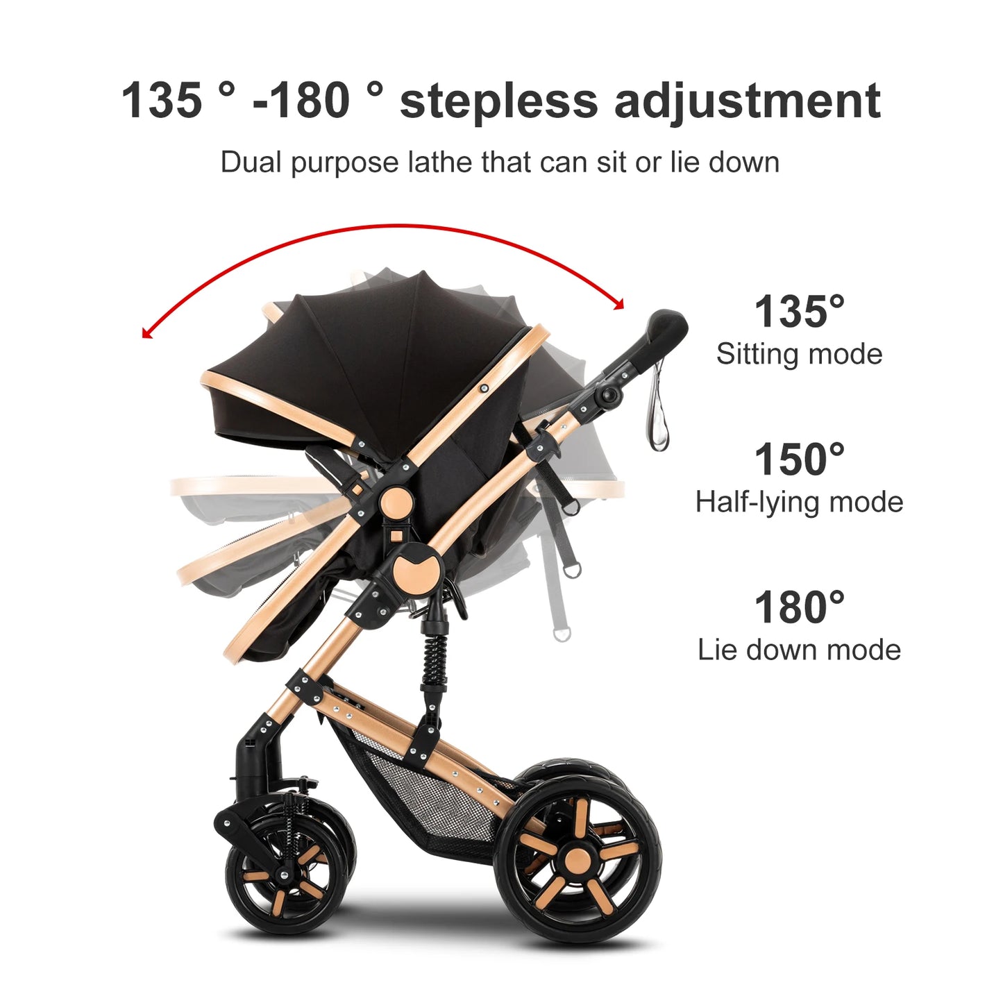 Lightweight Baby Stroller, Folding Cart , Child Safety Seat With ISOfix