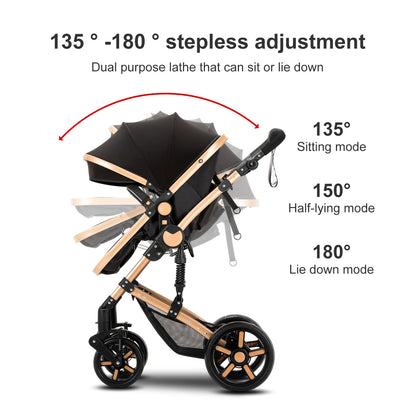 Lightweight Baby Stroller, Folding Cart , Child Safety Seat With ISOfix