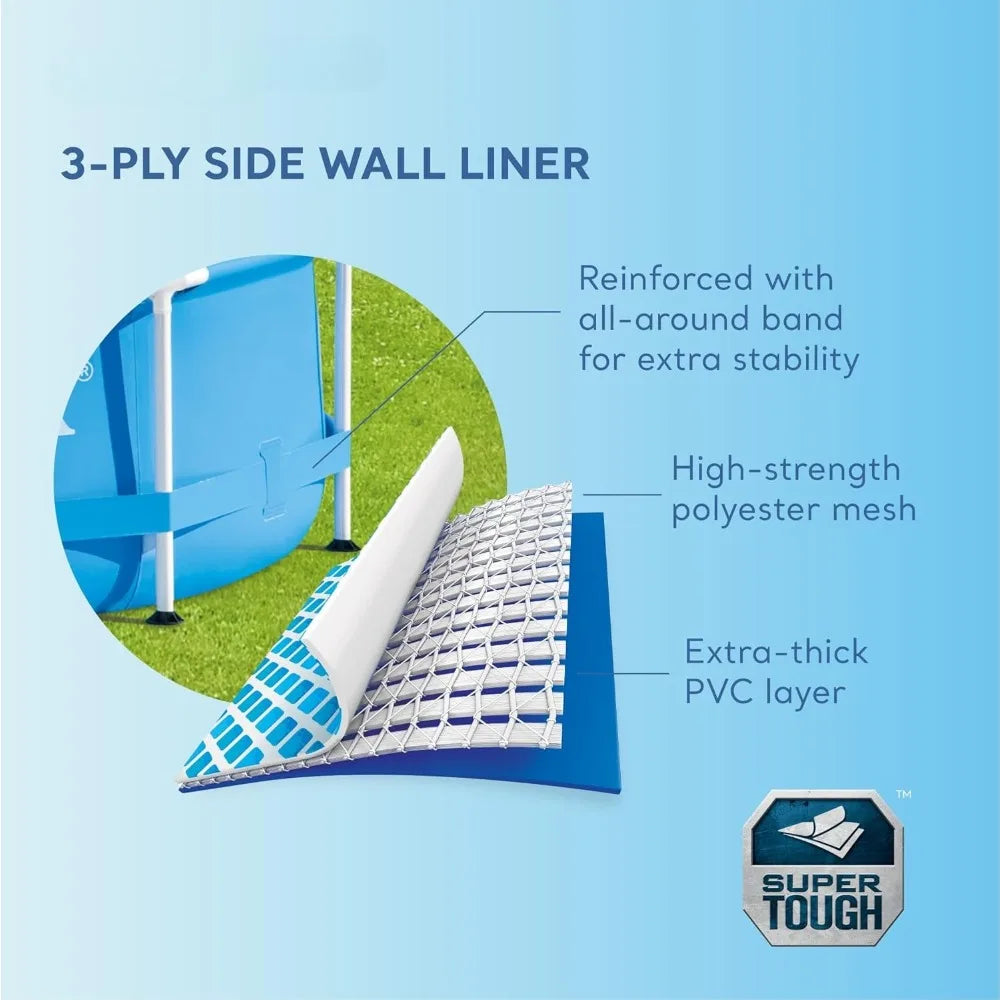 Swimming Pool Set 10ft x 30in  Includes , Filter Pump  Puncture-Resistant Material
