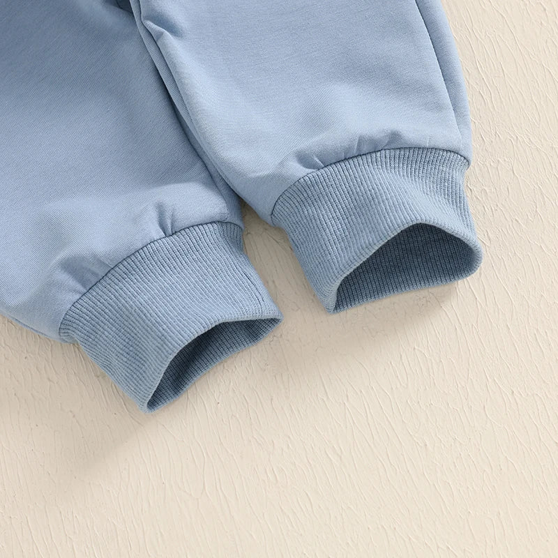 6M-2T Boys Outfit, Long Sleeve Stripes Sweatshirt with Elastic Waist Sweatpants