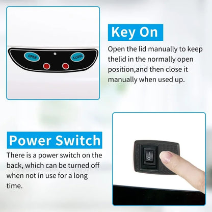 13-Gallon Kitchen Trash Can, Stainless Steel Garbage Can, Automatic Touch Free