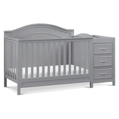 4-in-1 Convertible Baby Crib w/Changing Table - Wooden Toddler Bed, Daybed & Twin Bed Conversion