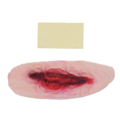 Temporary Halloween Wound Tatoos.  Tattoo Sticker Horror Simulated Throat Incision Scar