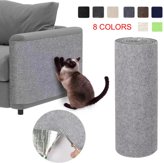 Trimmable Self-Adhesive Cat Scratching Mat   Sofa Furniture Protector