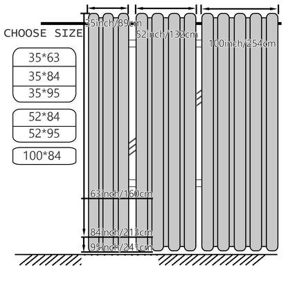 4PCS Blackout Curtains, Heat-Insulated Grommet Curtains For Bedroom Darkening,