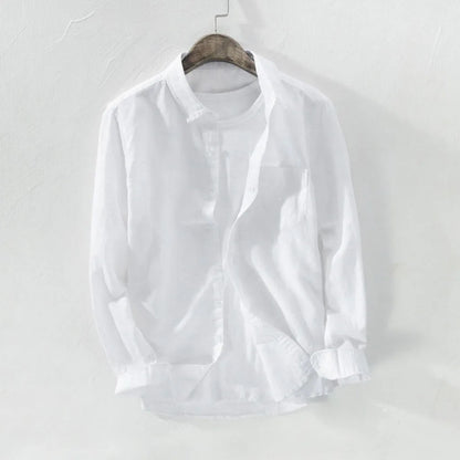 Plus Size Shirts For Men, Baggy, Solid Color, Button Blouse With Pockets