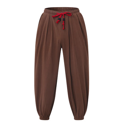 Oversize Loose Harem Pants, Chinese Linen, Overweight Sweatpants