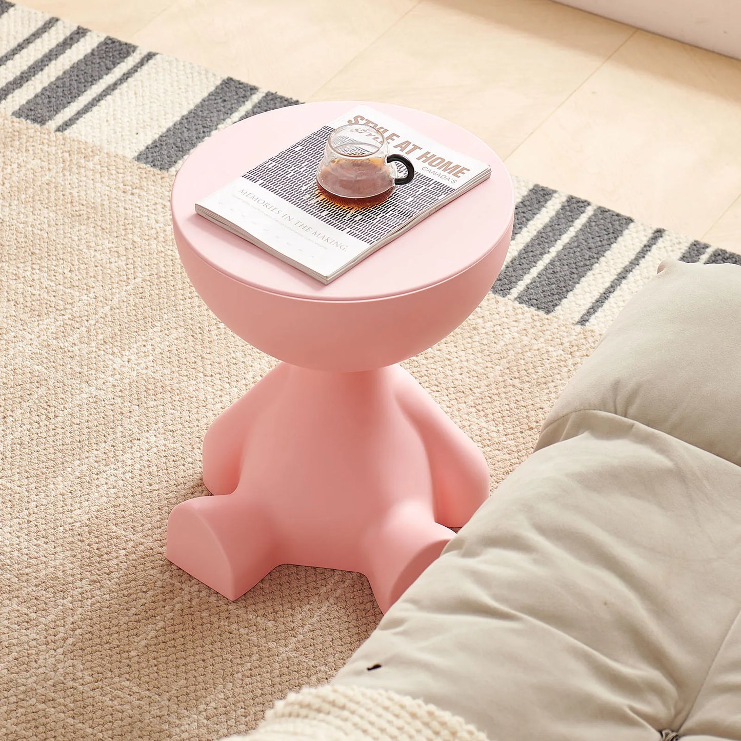 Small flat head coffee table cream style