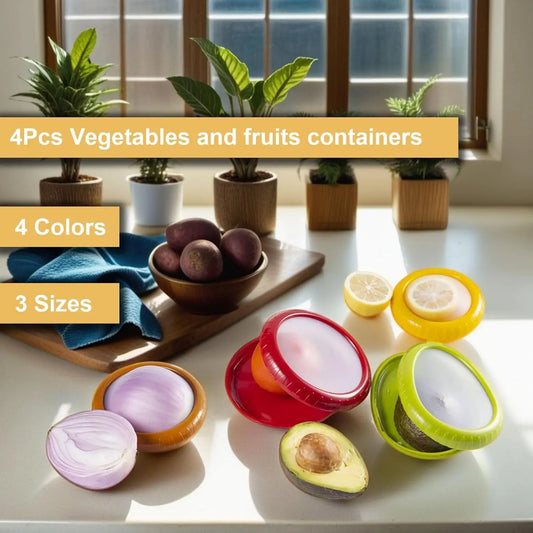 4Pcs Onion Storage Avocado Saver Holder