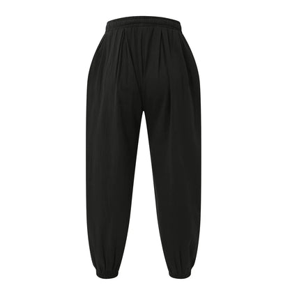 Oversize Loose Harem Pants, Chinese Linen, Overweight Sweatpants
