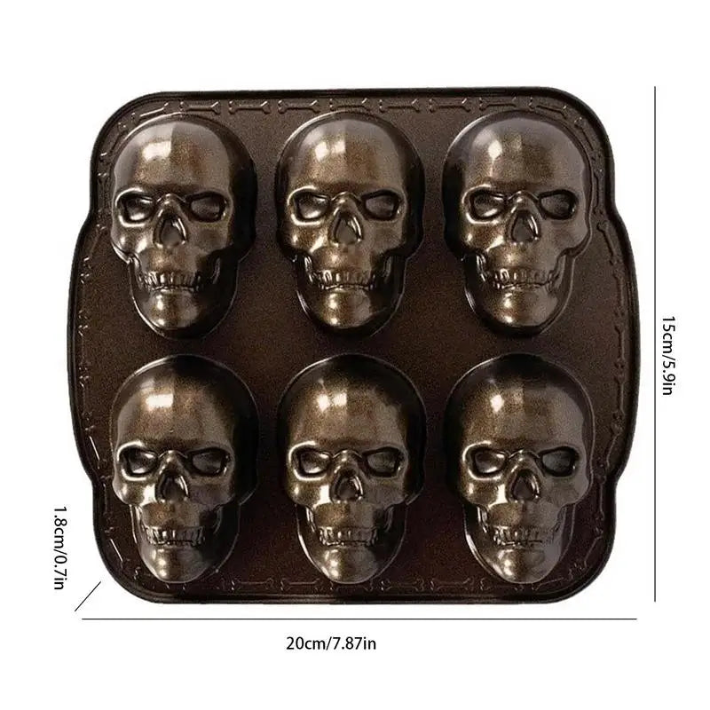 Skull Chocolate Mold Golden Skull Molds For Chocolate 6 Cavities