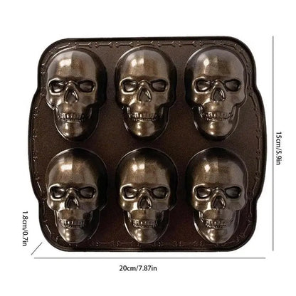 Skull Chocolate Mold Golden Skull Molds For Chocolate 6 Cavities