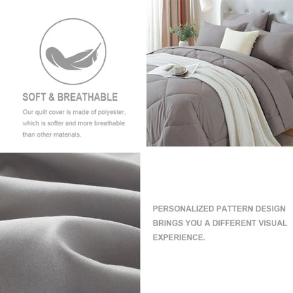 Bedding Sets, 5/7 Pieces in a Bag, with Comforters, Sheets, Pillowcases & Pillow Shams