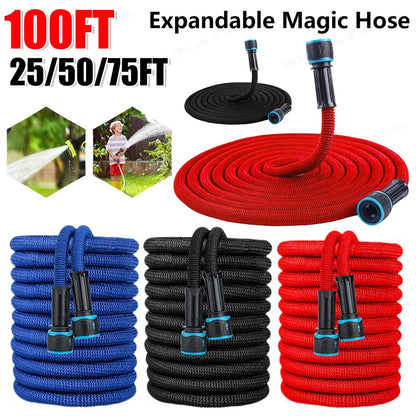 25FT-100FT(after water injection) Expandable Magic Hose Suitable for 3/4 " 1/2" Faucets