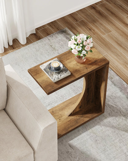C-Shaped End Table for Sofa