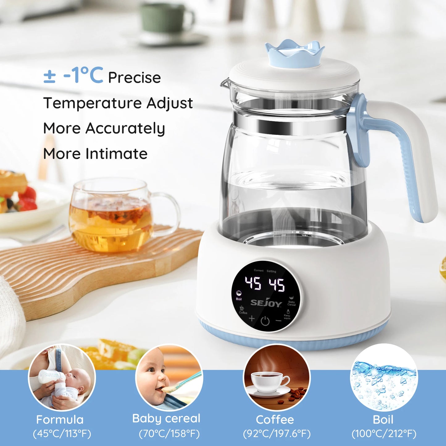 Infant Thermostatic Milk Modulator, Baby Formula Kettle, Automatic Warmer Feeding Bottle