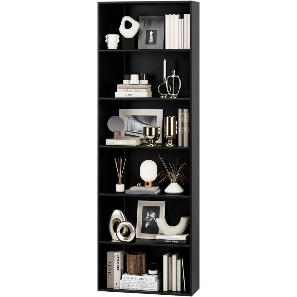 6-Tier Open Bookcase and Bookshelf